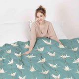 Therapy blankets bedding set origami swan