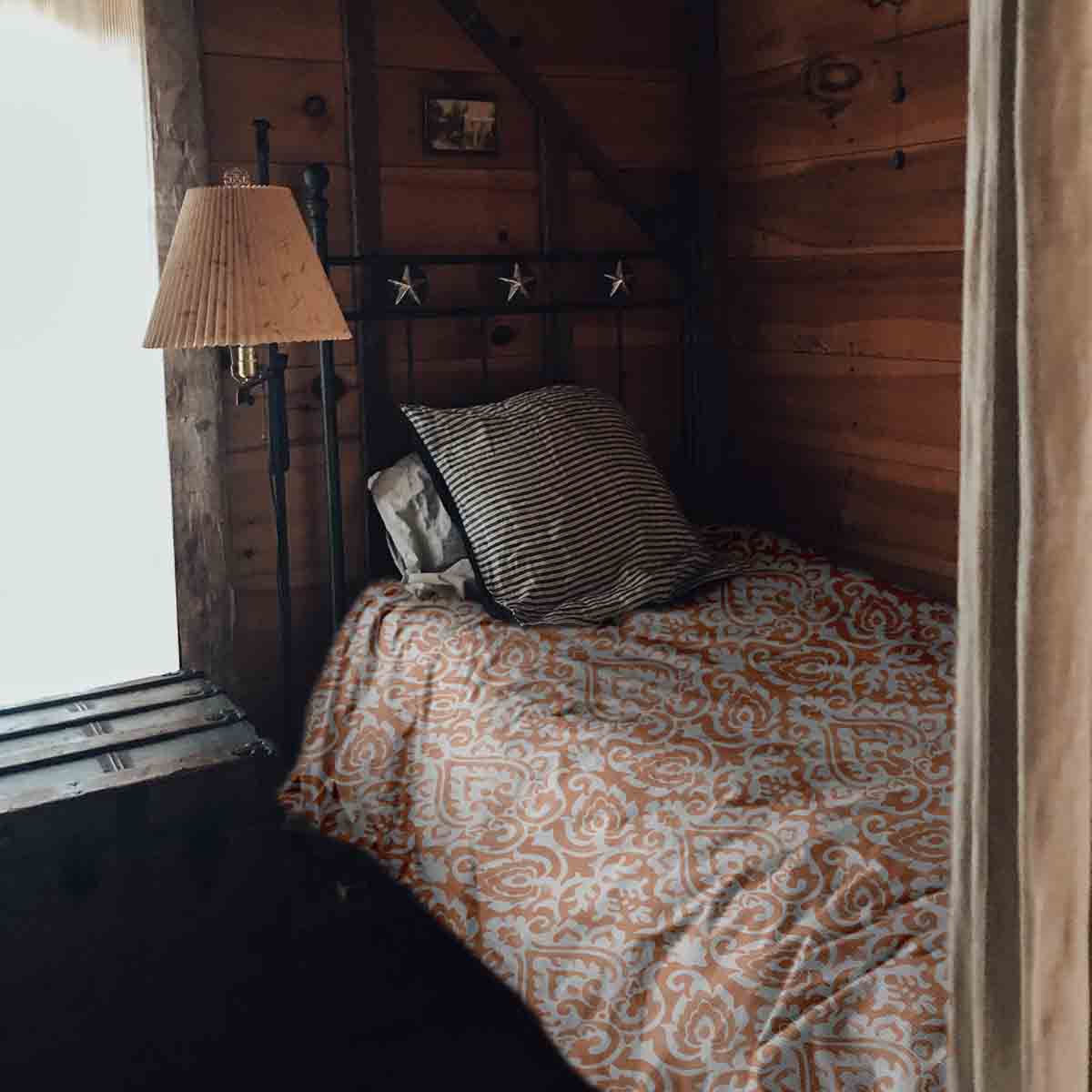 Therapy blankets bedding set boho orange