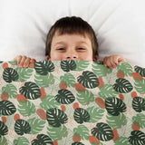 Original therapy blanket - cotton cover bright monstera
