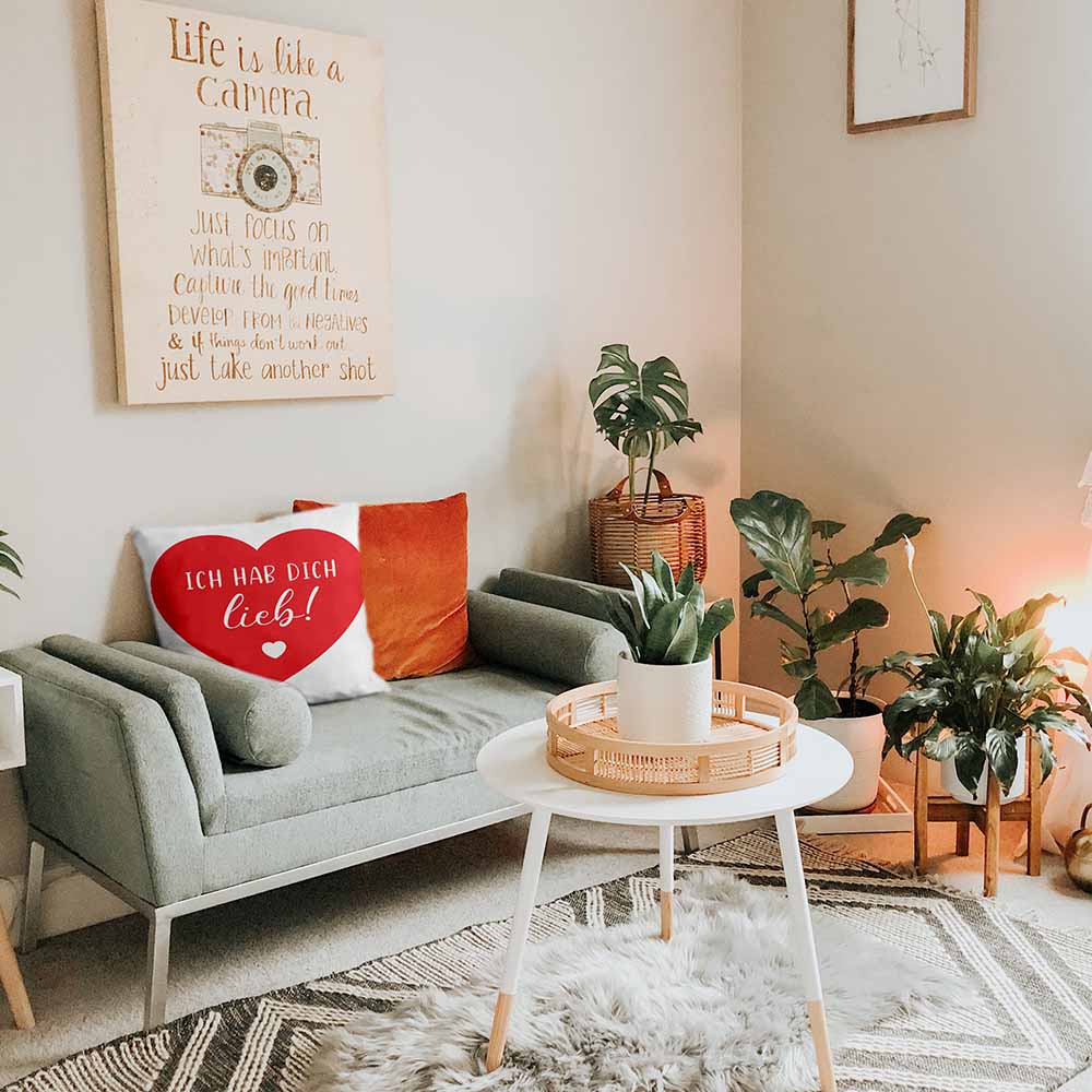 Coussin de santé cœur Je t'aime