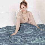 Original therapy blanket - cotton cover waves in the sea