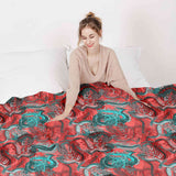 Original therapy blanket - cotton cover abstract red
