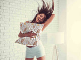Health pillow white with autumn branches