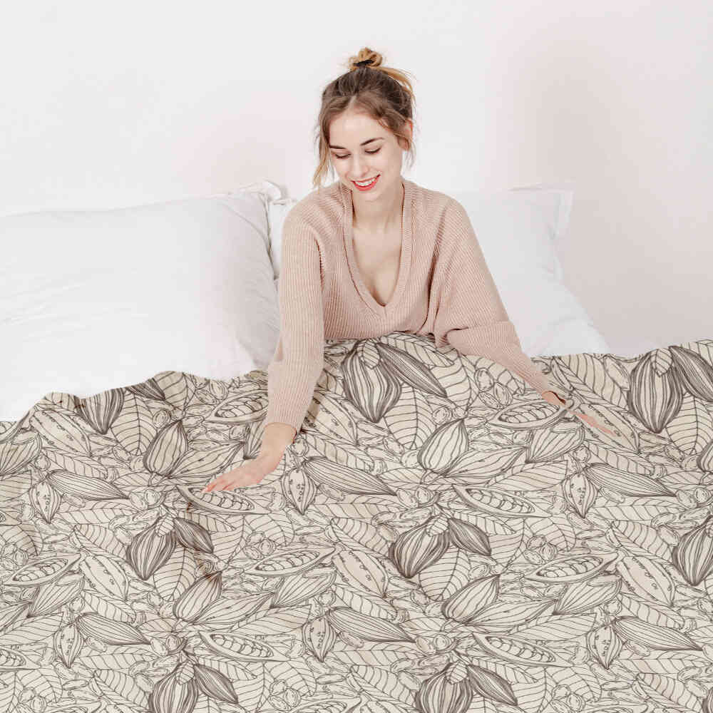 Therapy blankets bedding set cocoa plant