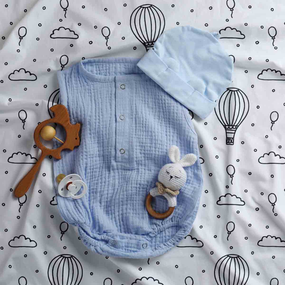 Couverture thérapeutique originale - Housse en coton Ballons à air chaud