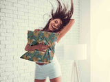 Health pillow green with squirrel