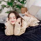 Original therapy blanket - cotton cover black with butterfly