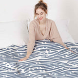 Original therapy blanket - cotton cover wavy pattern blue