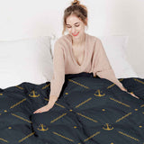 Original therapy blanket - cotton cover blue with anchor