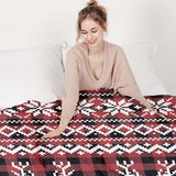 Original therapy blanket - cotton cover checkered with reindeer