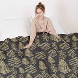 Therapy blankets and bedding set with forest motif.