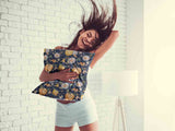 Health pillow blue with pumpkins