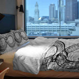 Therapy blanket and bedding set with snake motif.