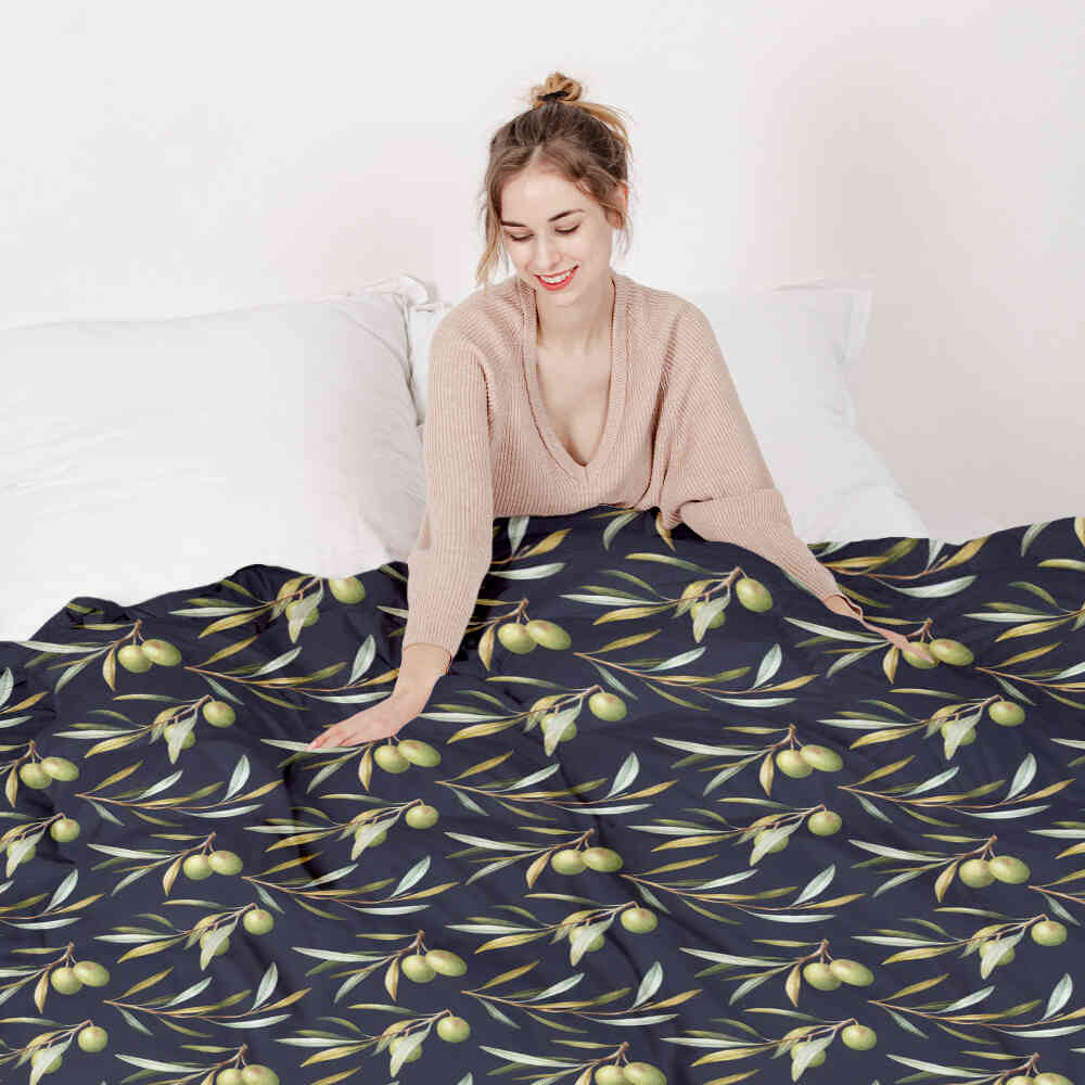 Ensemble de literie avec couverture thérapeutique aux olives