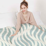 Original therapy blanket - cotton cover abstract waves