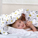 Therapy blanket bedding set with yellow trees