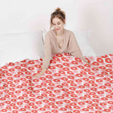 Therapy blanket bedding set with speech bubble and heart.