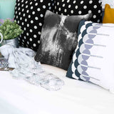 Health pillow black with mottled pattern