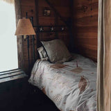 Couverture thérapeutique originale - Housse en coton rose avec feuilles