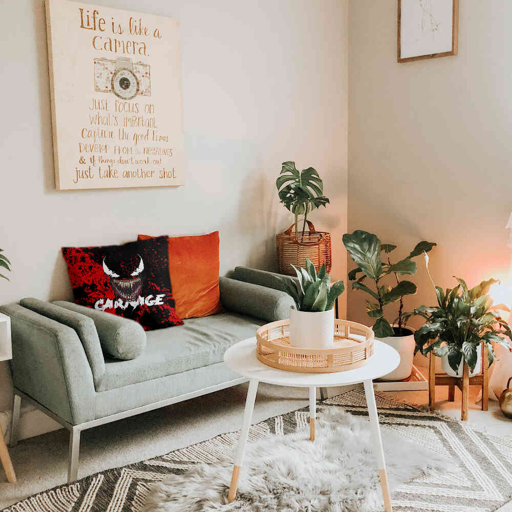 Health Pillow Black Joker Face