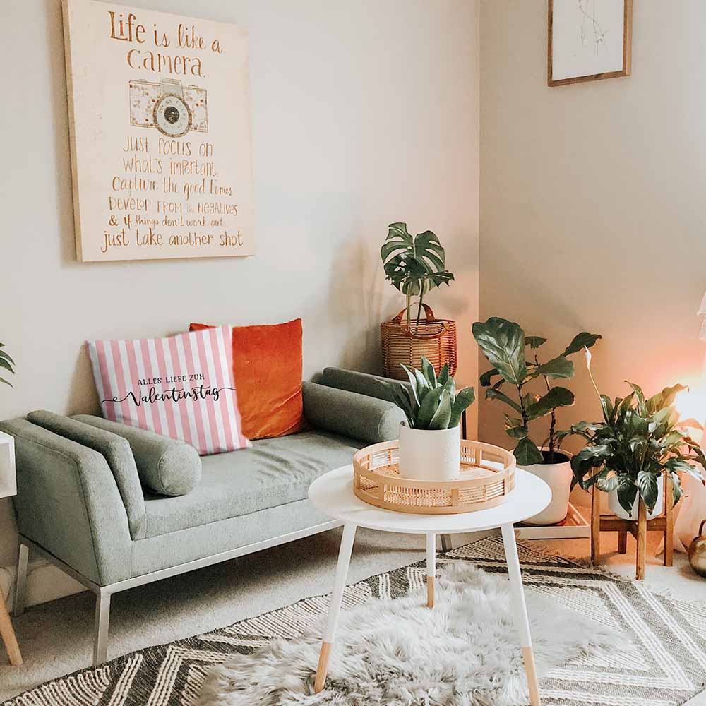 Coussin de santé rayé Saint-Valentin