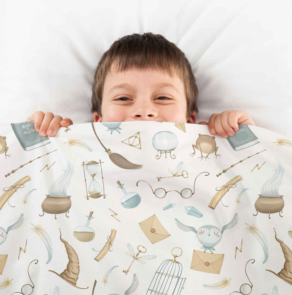 Ensemble de literie avec couverture thérapeutique blanc choses magiques