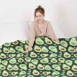 Original therapy blanket - cotton cover green avocados