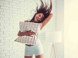 Health pillow yellow checkered