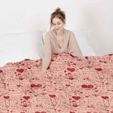 Therapy blankets bedding set pink I love you