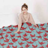 Therapy Blanket Bedding Set Red Origami