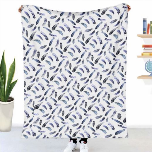 Couverture thérapeutique originale - Housse en coton Plumes