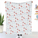 Original therapy blanket - cotton cover red fish