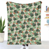 Original therapy blanket - cotton cover bright monstera