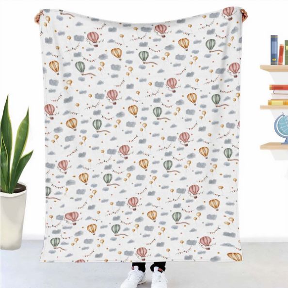 Couverture thérapeutique originale - Housse en coton Montgolfière