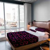 Original therapy blanket - cotton cover pink Dalgona shapes