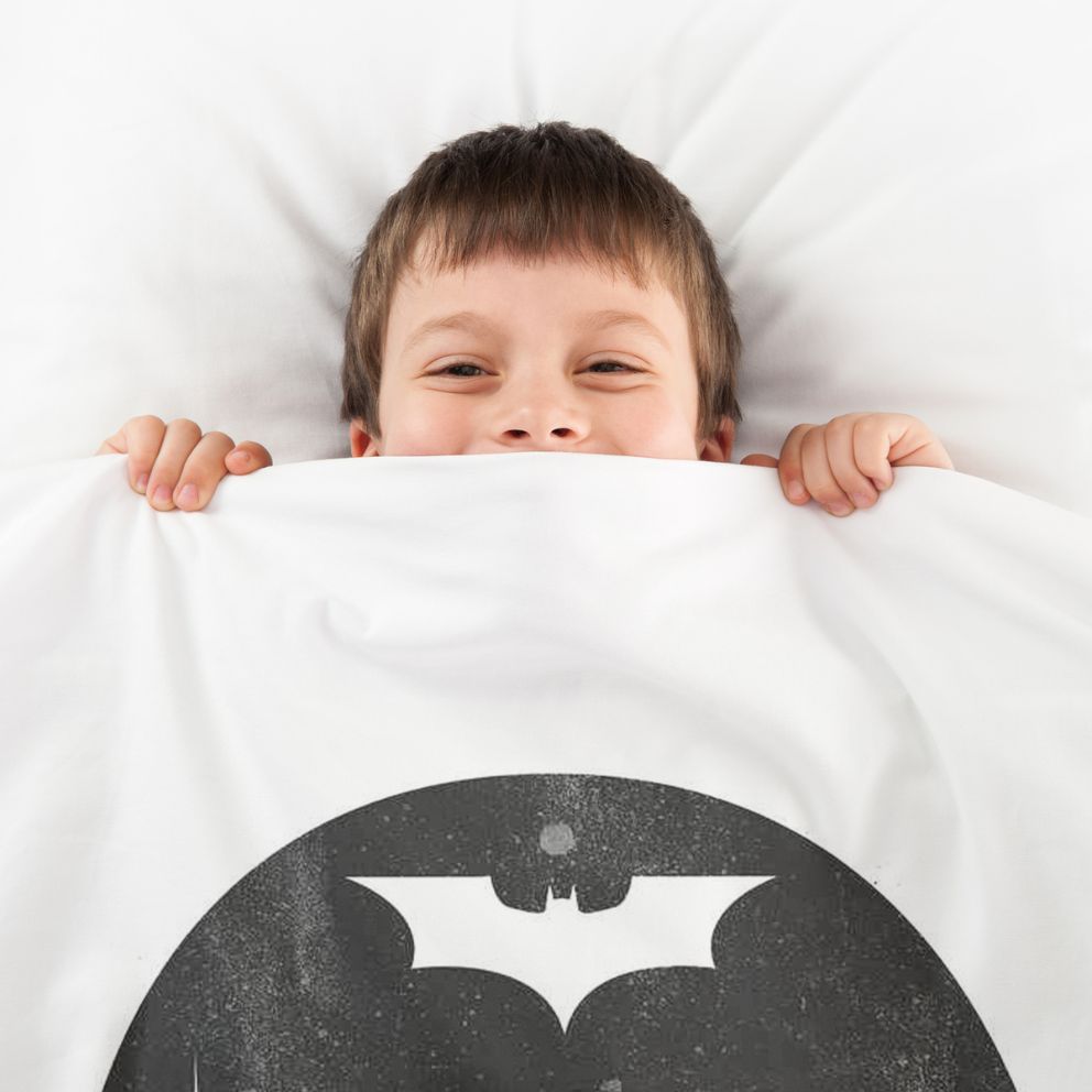 Couverture thérapeutique originale - Housse en coton Batman blanc