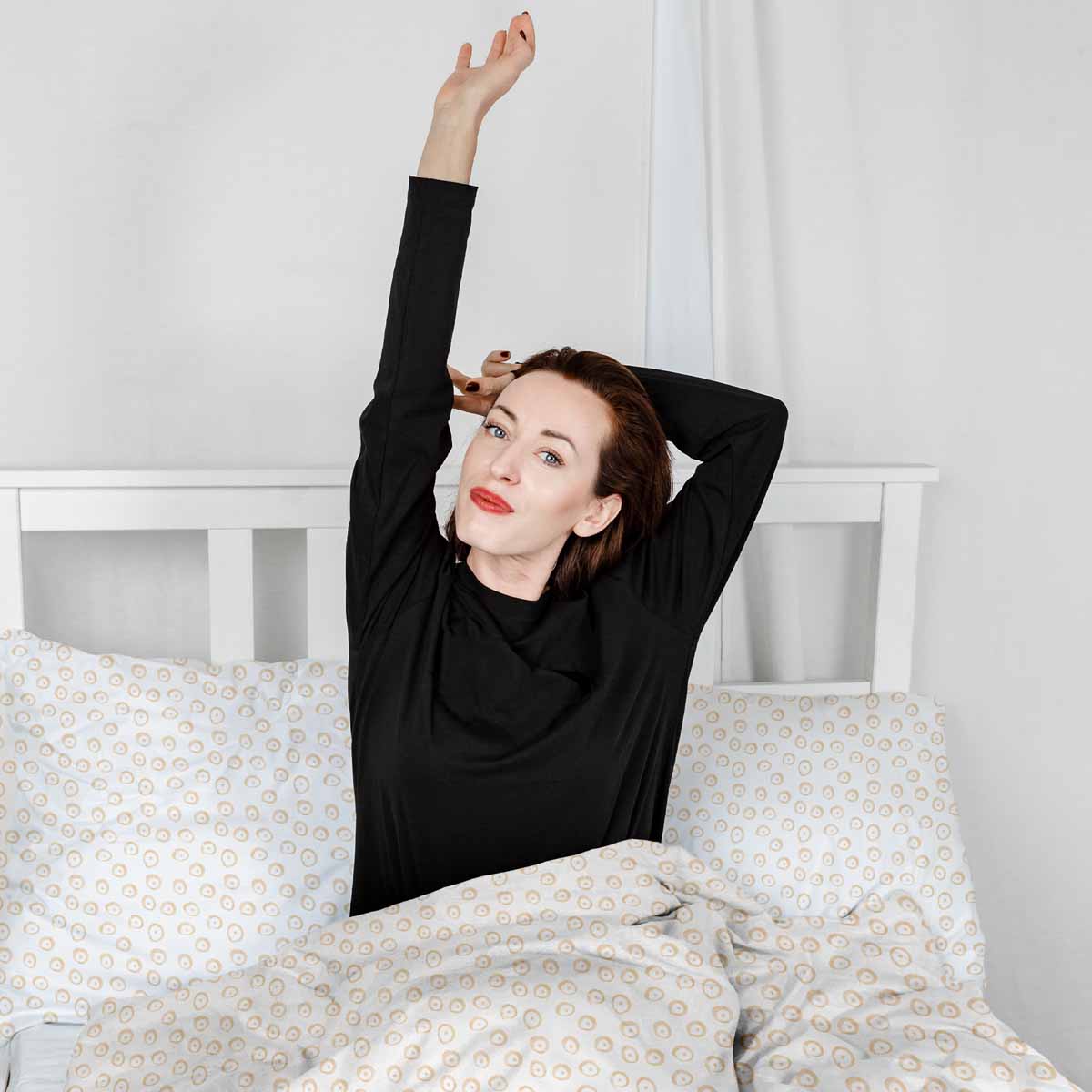 Therapy blankets bedding set with orange circles