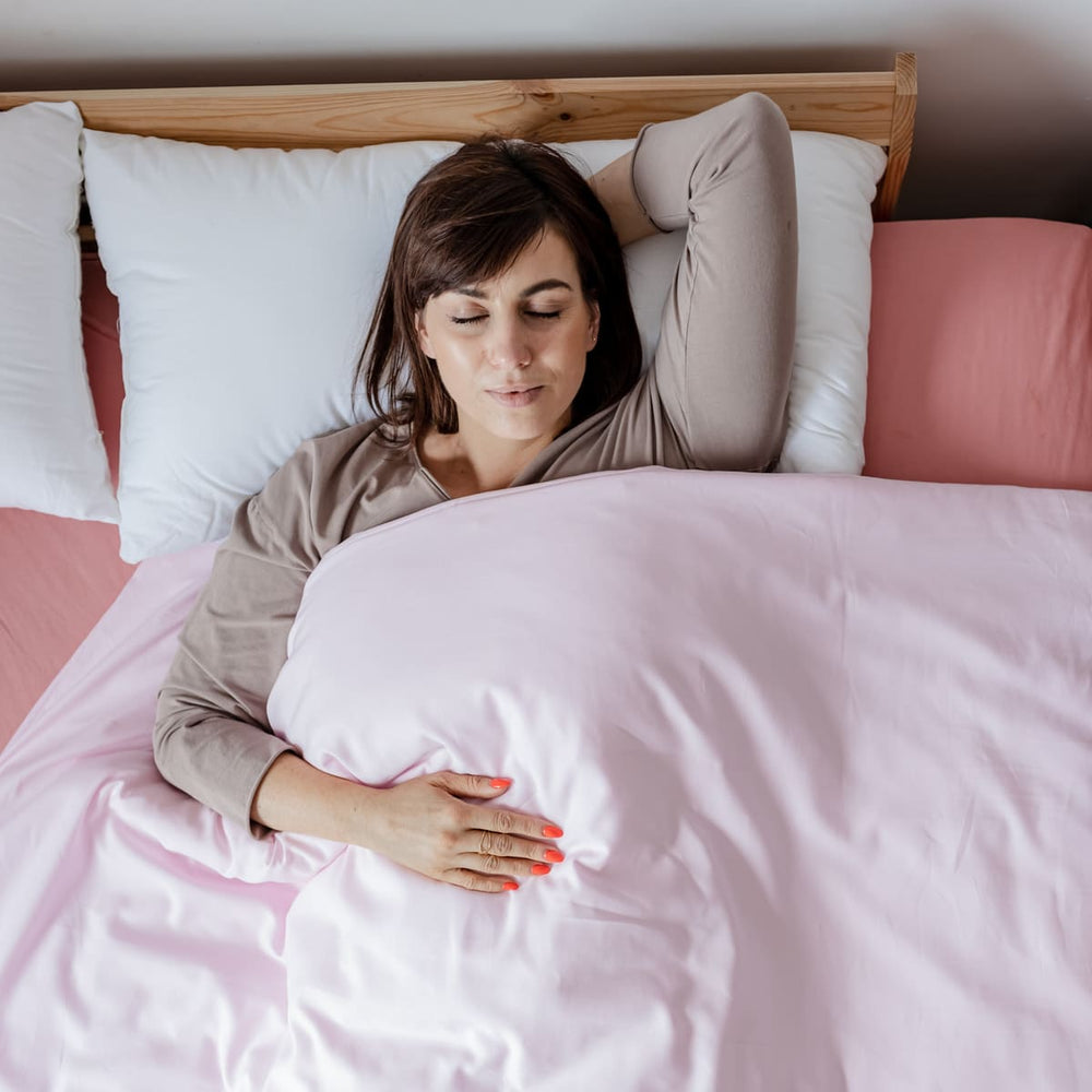 Original therapy blanket - weighted blanket with cotton cover in pink for adults