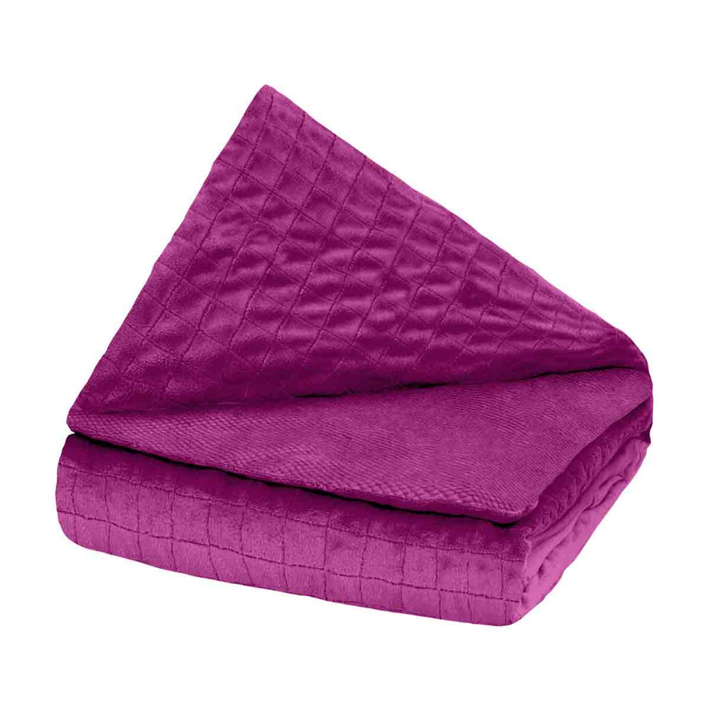 Original therapy blanket - weighted blanket with 4-season cover in purple for adults