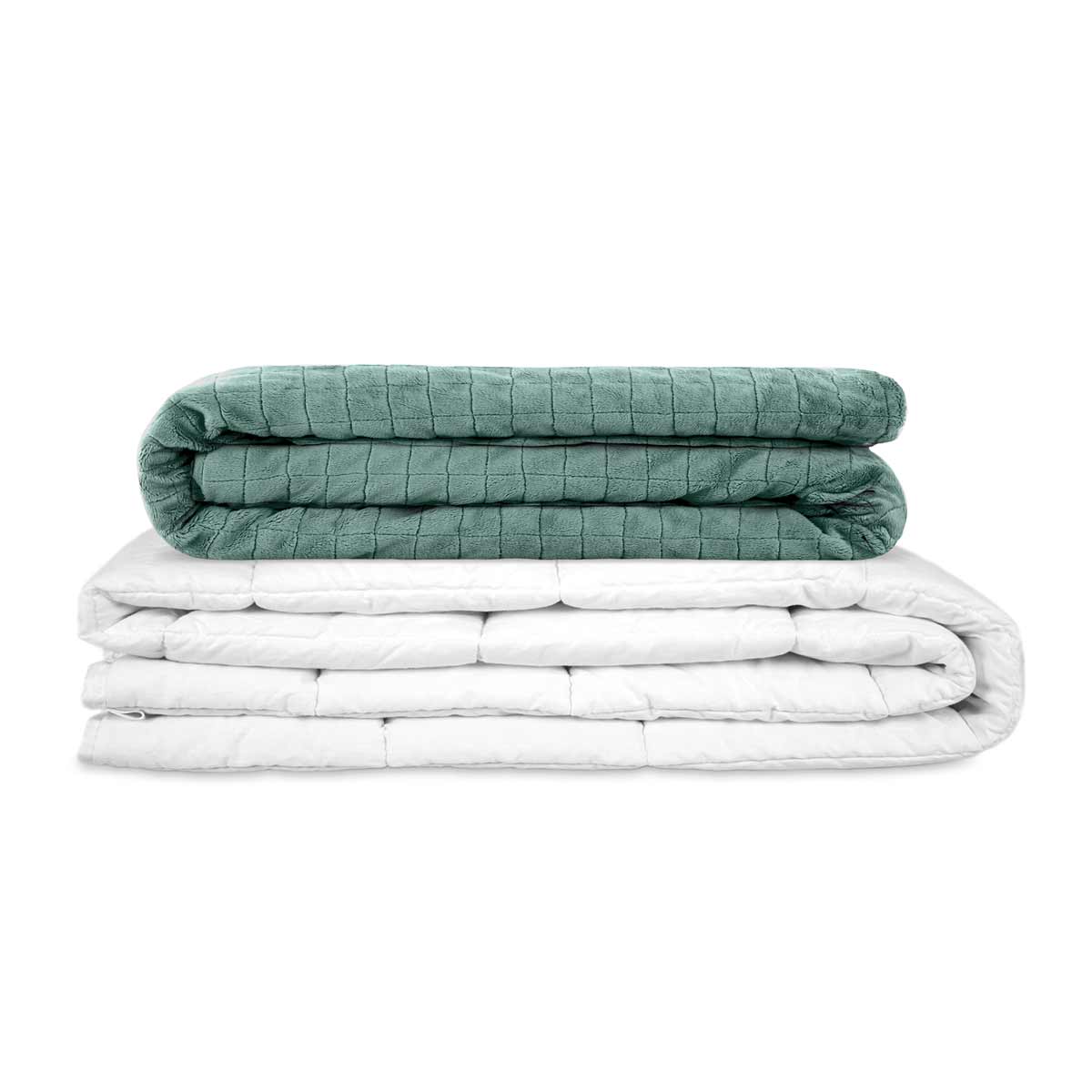 Original therapy blanket - weighted blanket with 4-season cover in mint green for adults