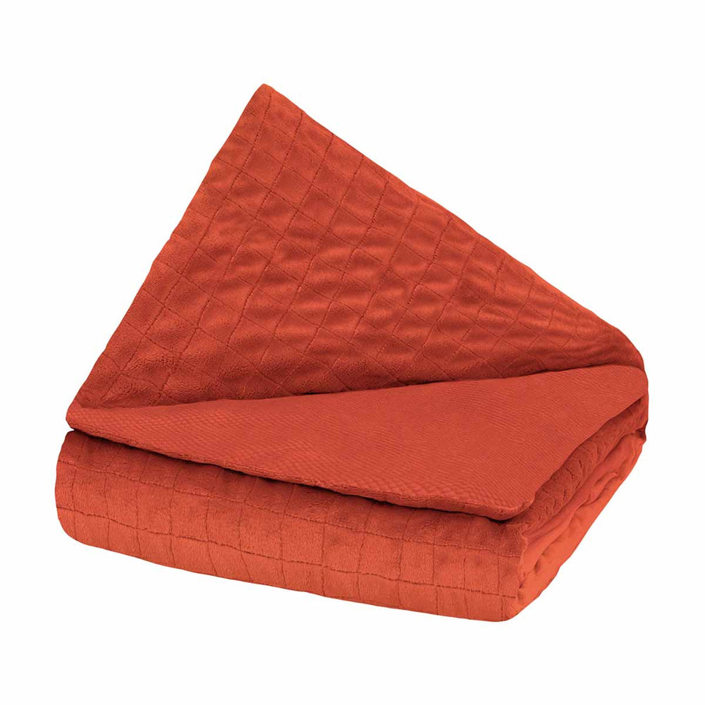 Original therapy blanket - weighted blanket with 4-season cover in red for adults