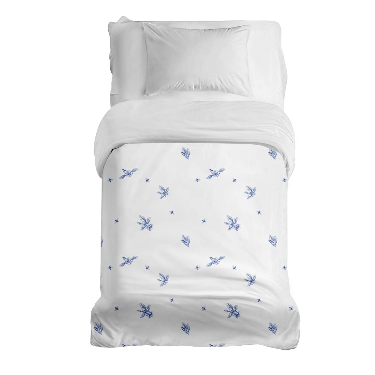 Couverture thérapeutique originale - Housse en coton Fleur bleue