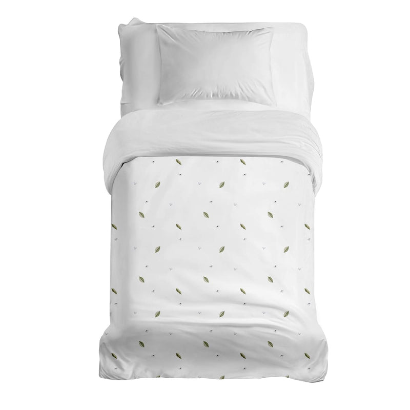 Original therapy blanket - cotton cover green leaves