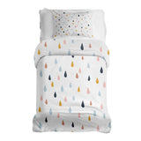 Therapy blanket and bedding set with colorful drops.
