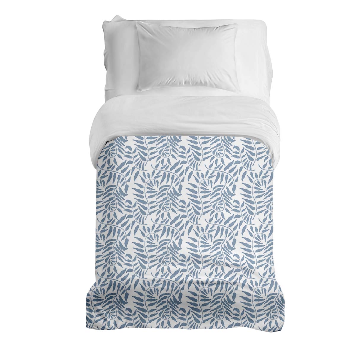 Couverture thérapeutique originale - Housse en coton Plantes bleues