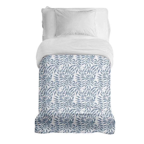 Original therapy blanket - cotton cover blue plants
