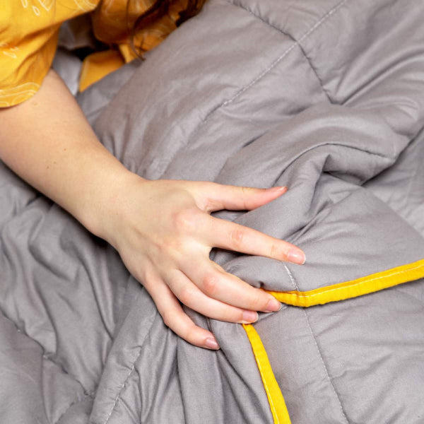 Original therapy blanket - weighted blanket cover with loops for children & adults