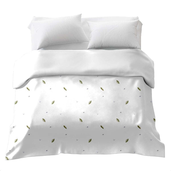 Original therapy blanket - cotton cover green leaves