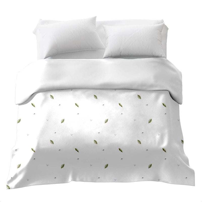 Original therapy blanket - cotton cover green leaves
