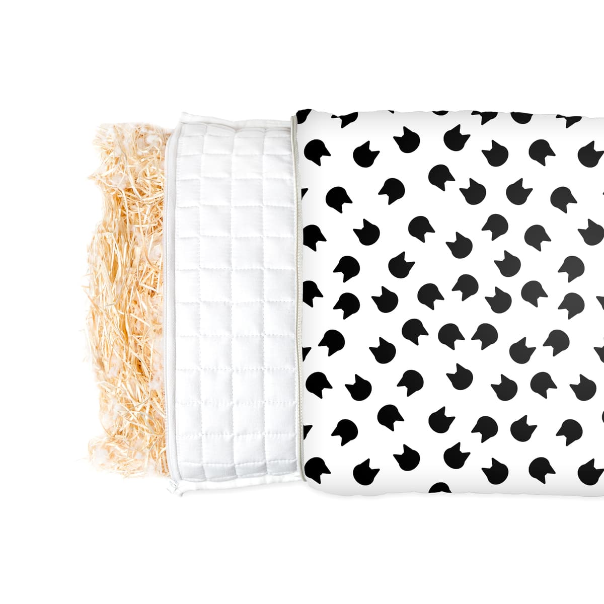 Health pillow with cat pattern for children